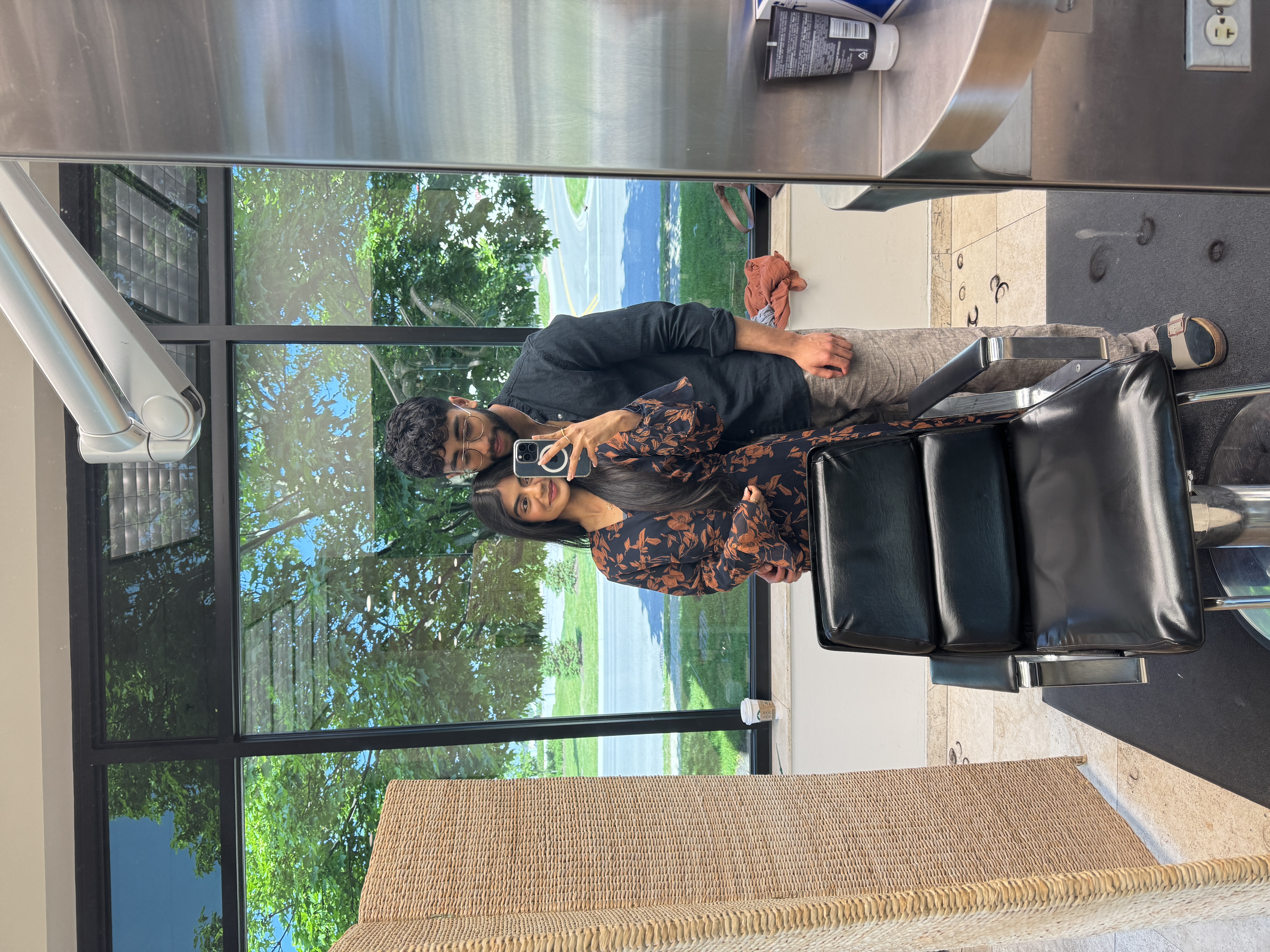 Mirror selfie at salon