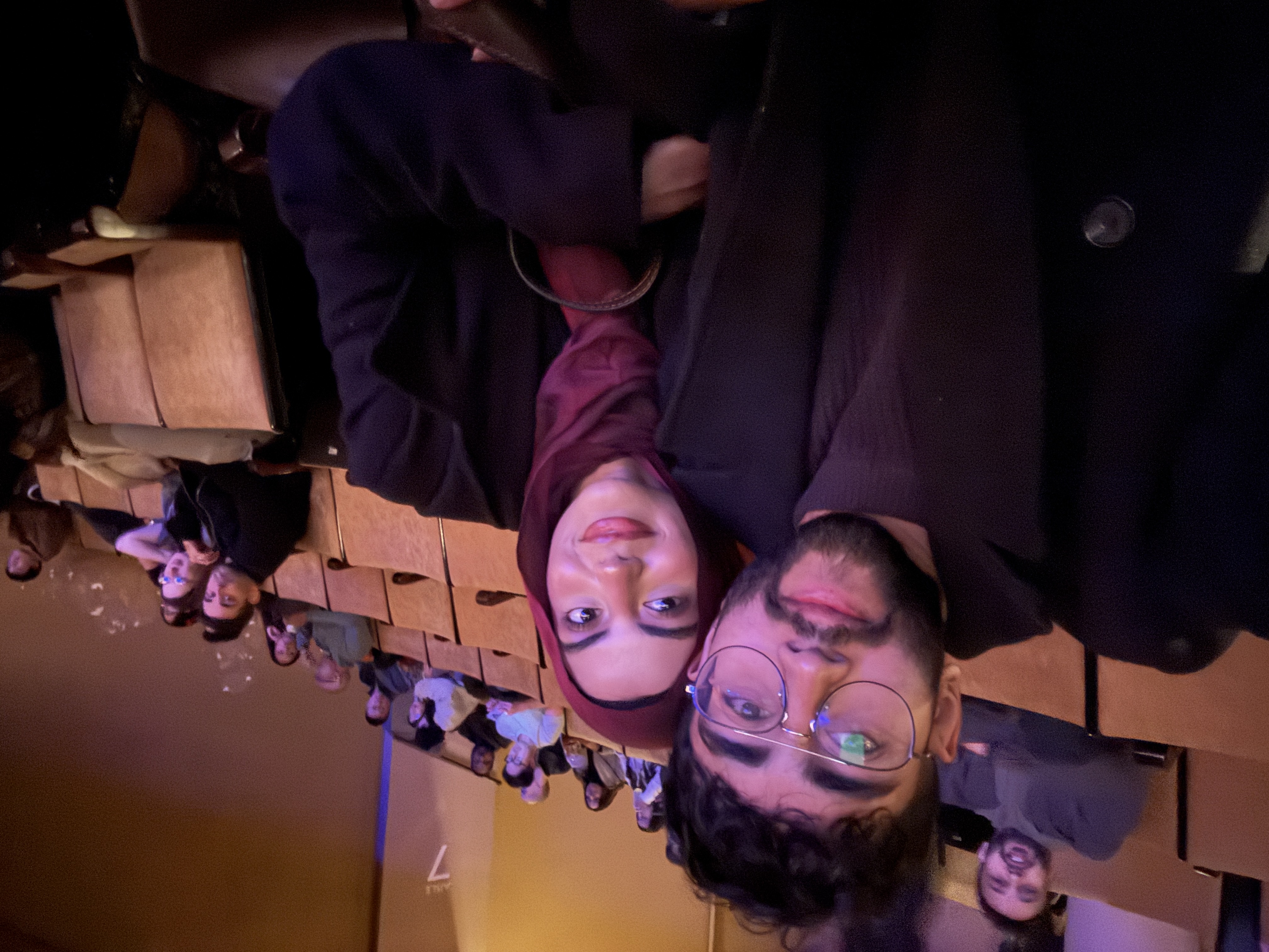 Theater selfie in auditorium